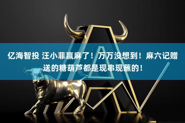 亿海智投 汪小菲赢麻了！万万没想到！麻六记赠送的糖葫芦都是现串现蘸的！